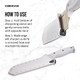 Farberware Edgekeeper Triple Riveted Santoku Knife With Self-Sharpening Blade Cover High Carbon-Stainless Steel Kitchen Knife With Ergonomic Handle Razor-Sharp Knife 5 Inch White