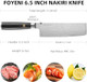 Nakiri Knife - 6.5 Inch Sharp Japanese Chef Knife High Carbon Stainless Steel Meat And Vegetable Knife With Ergonomic Handle Multipurpose Kitchen Knife For Effortless Chopping And Slicing