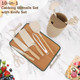 Kitchen Knife Set Knife Sets With Block And 4 Pcs Kitchen Utensils Set 10-In-1 Cooking Utensils Set With Knife Set And Utensils Holder Silicone Spatula Set For Kitchen (Khaki)