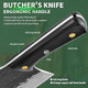 Fullhi Butcher Knife Hand Forged Heavy Meat Cleaver Bbq Chef Knife With Sheaths With Kitchen Shears