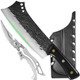 Fullhi Butcher Knife Hand Forged Heavy Meat Cleaver Bbq Chef Knife With SheathsWith Kitchen Shears