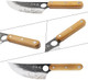 3Pcs Butcher Knife Set 7" Butcher Meat Cleaver 7" Serbian Chef Knife And 6.5" Viking Knife Hand Forged Butcher Knife With Wooden Handle Ideal For Home Camping Bbq (Unique Pattern)