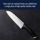 Henckels Silvercap Razor-Sharp Hollow Edge Santoku Knife 7-Inch German Engineered Informed By 100+ Years Of Mastery Black/Stainless Steel
