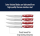 Henckels Forged Accent Razor-Sharp Steak Knife Set Of 4 Red German Engineered Knife Informed By Over 100 Years Of Mastery Henckels Forged Accent Razor-Sharp Steak Knife Set Of 4 Red German Engineered Knife Informed By Over 100 Years Of Mastery