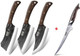 Butcher Set - Heavy Duty Butcher & Bone Chopper Meat Cleaver Viking & Fillet Knife - 7 Inch