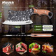 Huusk Collectible Knives Bundle - d Chef Knife & Carved Meat Cleaver Knife Hand Forged Butcher Knife With Leather Sheath And Box