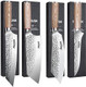 Huusk Butcher Knife Set Hand Forged Meat Cleaver Knife With Sheath High Carbon Steel Kitchen Knife For Meat And Vegetables Titanium Plated Kitchen Chef Knives For Camping Bbq For Men Women