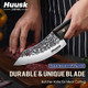 Huusk Japan Hand Forged Meat Cleaver Knife Boning Knives Set With Sheath For Meat Cutting Huusk Japan Hand Forged Meat Cleaver Knife Boning Knives Set With Sheath For Meat Cutting