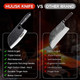 Huusk Japan Knife Chef Knives Bundle With Serbian Knife And Hand Forged Meat Cleaver Sheath Included Outdoor Camping Bbq Ideal Present