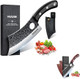 Huusk Knives Set Hand Forged Meat Cleaver Knife With Sheath Meat Knife For Vegetables