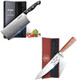 Huusk Damascus Cleaver Knife & 8" Chef Knife With Beautiful Box