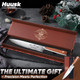 Huusk Damascus Cleaver Knife & 8" Chef Knife With Beautiful Box