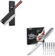 Huusk Serbian Chef Knife Set - 6Pcs Bundle With A Hand Forged Meat CleaverViking Boning Knives With Bag For Kitchen Outdoor Bbq CampingBirthday Idea Men
