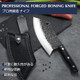 Huusk Hand Forged Meat Cleaver Japanese Kiritsuke Chef Knife