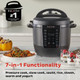 Instant Pot Rio 7-In-1 Electric Multi-Cooker Pressurecooker Slowcooker Ricecooker Steamer Sauté Yogurt Maker & Warmer Includes App With Over 800 Recipes 6 Quart