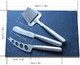 Jean-Patrique Tuscany Black Charcuterie Board & Cheese Knife Set 3 Piece - Hand-Crafted Slate Board & Cheese Knives