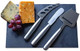 Jean-Patrique Tuscany Black Charcuterie Board & Cheese Knife Set 3 Piece - Hand-Crafted Slate Board & Cheese Knives