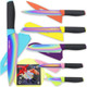 Kitchen Knife Set Rainbow Titanium Coated - 12 Pcs Knife Set With Blade Guards Dishwasher Safe Razor Sharp German Stainless Steel Blade And Comfortable Handle Kitchen Knife Set Rainbow Titanium Coated - 12 Pcs Knife Set With Blade Guards Dishwasher Safe Razor Sharp German Stainless Steel Blade And Comfortable Handle