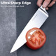 Linoroso 7.5 Inch Chef Knife Gourmet Series Pro Kitchen Knife Chef'S Knives High Carbon Stainless Steel Sharp Knife For Cutting Slicing Vegetables And Meat