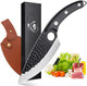 Huusk Viking Knife Japan Kitchen Huusk Knife Full Tang Butcher Boning Knives High Carbon Steel Meat Cleaver Japan Knives Caveman Knives With Sheath For Meat Cutting Home Or Camping