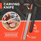 Mr. Bar-B-Q Carving Knife Carbon Steel 12 Inch Blade With Comfort Grip Handle