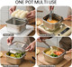 Stainless Steel Deep FryerPortable Outdoor Cooking Pot With BasketLidHandleAnd Oil Filter ScreenMulti-Functional Food ContainerPerfect For Frying ChickenFrench FriesOr Noodles2.5L/84Oz