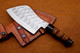 Nooraki Ck103 Hand Forged Professional Chef Cleaver Kitchen Chopper With Leather Sheath Full Tang Leather & Horn Handle