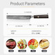 Nakiri Knife Japanese 6.5 Inch Cleaver Knife High Carbon Steel Blade Ergonomic Ebony Handle Professional Kitchen Knives Premium Box Included