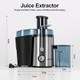 Panana Centrifugal Juicer Extractor With Wide Mouth 3” Feed Chute For Fruit Vegetable Easy To Clean Stainless Steel Bpa- (Silver)