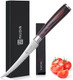 PAUDIN Tomato Knife 5 inch Serrated Tomato Knives with Sheath High Carbon Stainless Steel Tomato Slicer Knife for Smooth Cutting Slicing Vegetables and Fruits