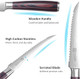 PAUDIN Tomato Knife 5 inch Serrated Tomato Knives with Sheath High Carbon Stainless Steel Tomato Slicer Knife for Smooth Cutting Slicing Vegetables and Fruits