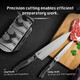 Kitchen Knife Set With Block 7 Pieces Chef Knives Scissor For Meat/Vegetables/Fruits Chopping Slicing Dicing&Cutting