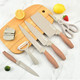 Kitchen Knife Set 8-Pieces Khaki Sharp Chef Knife Set With Block Knife Block Set With Diamond Grain Non-Stick Knife Blade Stainless Steel Cooking Knives Suitable For Home Restaurant Apartment Kitchen Knife Set 8-Pieces Khaki Sharp Chef Knife Set With Block Knife Block Set With Diamond Grain Non-Stick Knife Blade Stainless Steel Cooking Knives Suitable For Home Restaurant Apartment