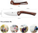 Senbon 440 Stainless Steel Super Sharp Pocket Folding Chef Knife Peeling Utility Knife Fruit Knife Handle Camping Barbecue Outdoor Back Clip Portable