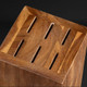 Senken Rotating Magnetic Knife Block Without Knives Natural Acacia Hardwood - 360 Degrees Rotation - Ultra Strong Neodymium Magnets Universal Knife Holder & Storage (Rotating Magnetic Block)