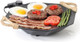 13X13 Inch Octagonal Electric Griddle Space-Saving Design Multi-Functional For Eggs Pancakes Bbq & More Unique Idea Frameless Design For Easy To Clean Ilag Granite Nonstick Black