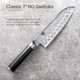 Shun Classic 7" Hollow Ground Santoku Knife Handcrafted Japanese Cutting Knife Vg-Max Core With Damascus Stainless Steel Cladding Pakkawood Handle