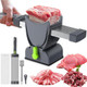 Fresh Meat Slicer Stainless Steel Meat Slicer Manual Jerky Cutter With 17 Blades Adjustable Thickness (2Mm4Mm) Hand Cleaver Knife Set For Slicing Shredding Beef Pork Chicken Bbq