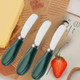 Butter Knife4 Pcs Stainless Steel Butter Spreader Knife With White Porcelain Handle Wide Blade Cheese Spreader Used For CheeseCold ButterJam5.2 Inch