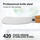 Szfixez Cheese Knife Set Cute Standing Butter Knife Food Grade 420 Stainless Steel Cheese Spreader Knives Butter Spreader With Wooden Handle For Fruit PicnicCharcuterie Party 4.7 Inch 4 Pieces