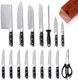 17Pcs Kitchen Knife Set With Magnetic Knife Block-5 Chef Knives8 Serrated Steak Knives Ultra Sharp Chef Knife Set With Knife SharpenerKitchen Scissors 17Pcs Kitchen Knife Set With Magnetic Knife Block-5 Chef Knives8 Serrated Steak Knives Ultra Sharp Chef Knife Set With Knife SharpenerKitchen Scissors