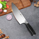 Tuo Herb Rocking&Salad Knife- 7 Inch Vegetable Cleaver German Hc Steel Ergonomic Pakkawood Handle Box Cutlery Fiery Phoenix Series - Black