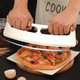 14 Inch Stainless Steel Pizza Cutter Rocker - Dishwasher Safe Protective Blade Cover - Non-Stick Mezzaluna Knife Slicer - Kitchen Tool Pie Cutting - Wooden Handle For Chopping