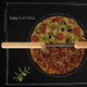 14 Inch Stainless Steel Pizza Cutter Rocker - Dishwasher Safe Protective Blade Cover - Non-Stick Mezzaluna Knife Slicer - Kitchen Tool Pie Cutting - Wooden Handle For Chopping