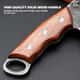 3 Piexcs Hand Forged Chef'S Knife Kitchen Knife Set With Solid Wood Handle & Leather Knife Sheath. Suitable For Outdoor Camping Bbq Meat Cleaver Knifekitchen Tool