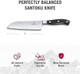 Victorinox Grand Maitre Santoku Knife - Sharp Kitchen Knife With A Fluted Edge - Ergonomic Chopping Knife For Kitchen Essentials - Straight Edge 7"