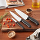Victorinox ​Swiss Classic Chef'S Knife Set - Balanced Cooking Knives For Kitchen Accessories - Ergonomic Meat Vegetable & Fruit Knives - Black Handle Straight Edge 3-Piece Set