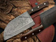 Custom Handmade Damascus Steel Serbian Chef Knife - Damascus Meat Cleaver Knife - Butcher Knife For Meat Vegetables Cutting Jnr -0224