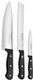 Wüsthof Gourmet 3-Piece Chef'S Knife Set Black