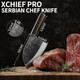 6.6'' Meat Cleaver - Sharp Butcher Knife For Meat Cutting Japanese High-Carbon Kitchen Chopping Serbian Chef Knife For Bbq Idea Cooking Knife With Premium Box